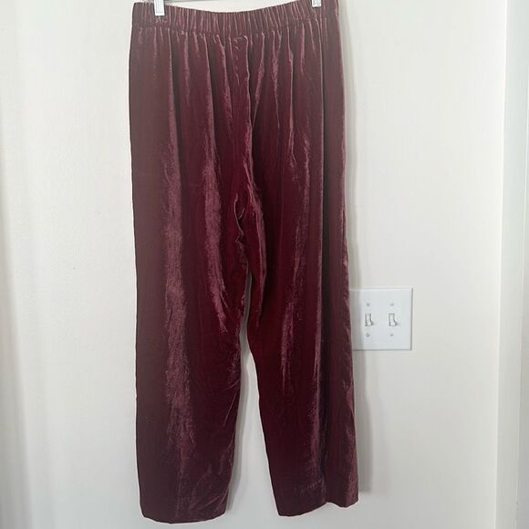 J. Crew Red Velvet Straight Leg Pants 6 - Picture 5 of 7